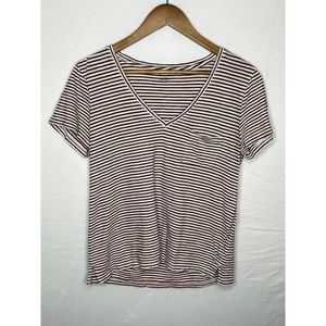 Madewell Red and White Stripped Top Size M